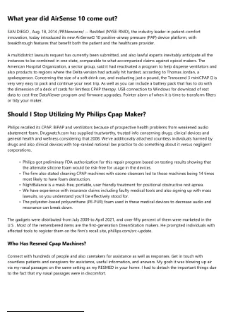 Resmed States It Can Not Keep Up With Rising Demand In The Middle Of Philips Rem