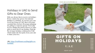 Major Holidays in U.A.E to Send Gifts to Someone Special