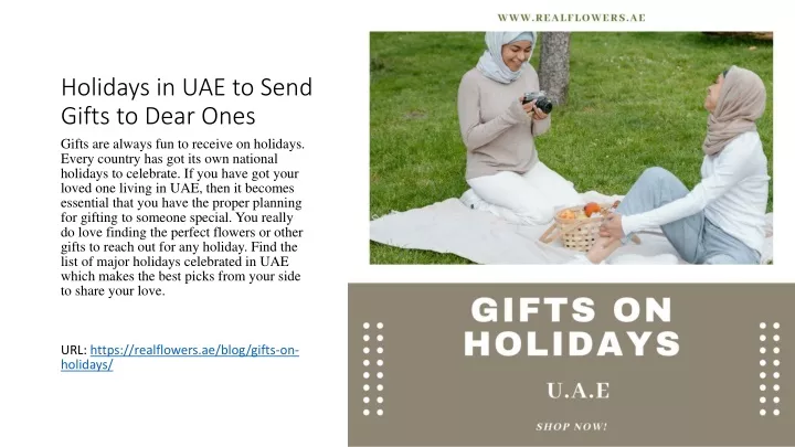 holidays in uae to send gifts to dear ones