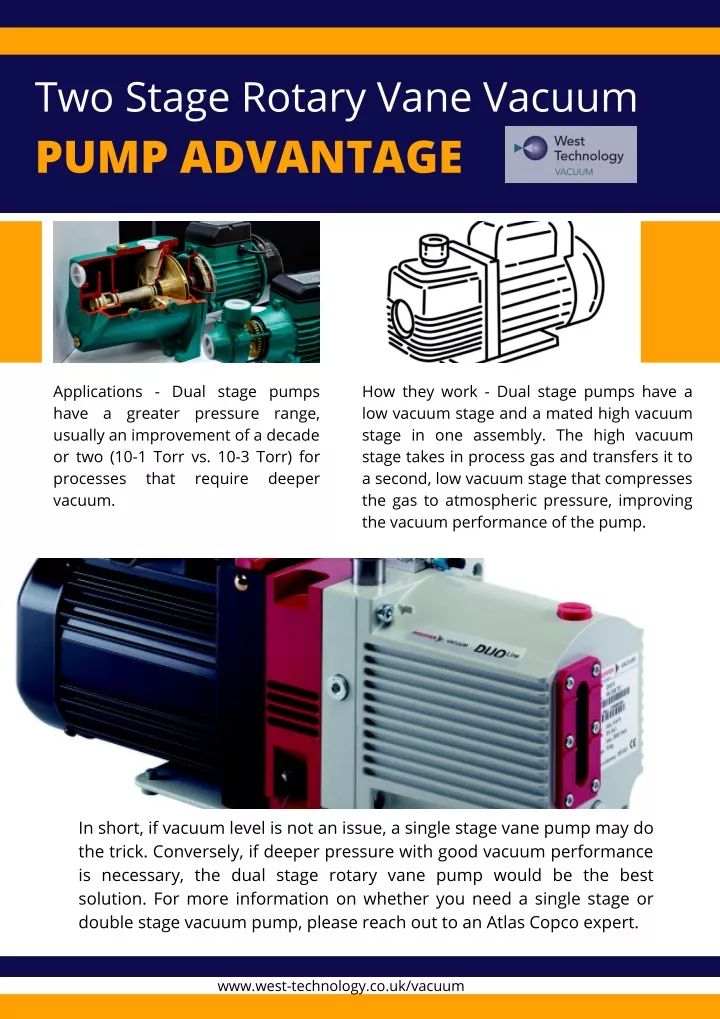 two stage rotary vane vacuum pump advantage
