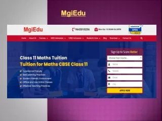 Best CBSE Maths Tuition for 11th Classes in Delhi Mukherjee Nagar