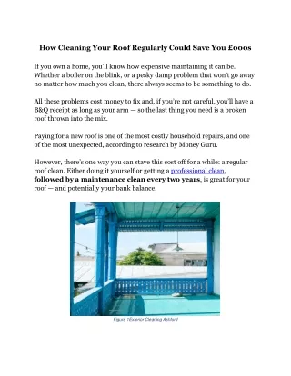 how cleaning your roof regularly could save