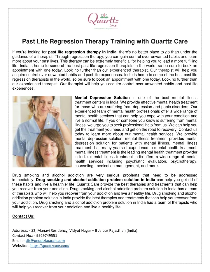 past life regression therapy training with