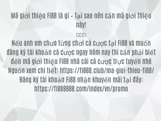 Ma gioi thieu
