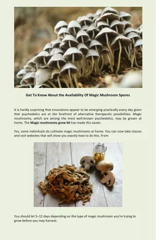 get to know about the availability of magic