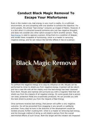 How to find the black magic removal expert online - ReikiHealingDistance.com