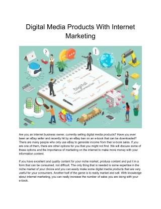 Digital Media Products With Internet Marketing