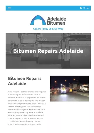 Bitumen Repairs Adelaide