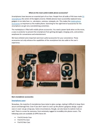 Mobile Phone Accessories
