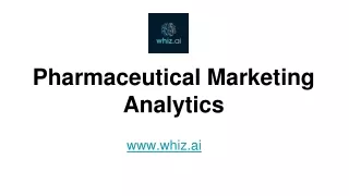 Pharmaceutical Marketing Analytics - WhizAI