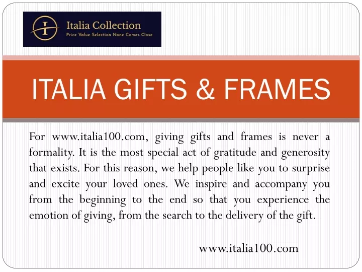 italia gifts frames