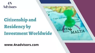 Citizenship and Residency by Investment Worldwide