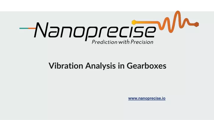 vibration analysis in gearboxes