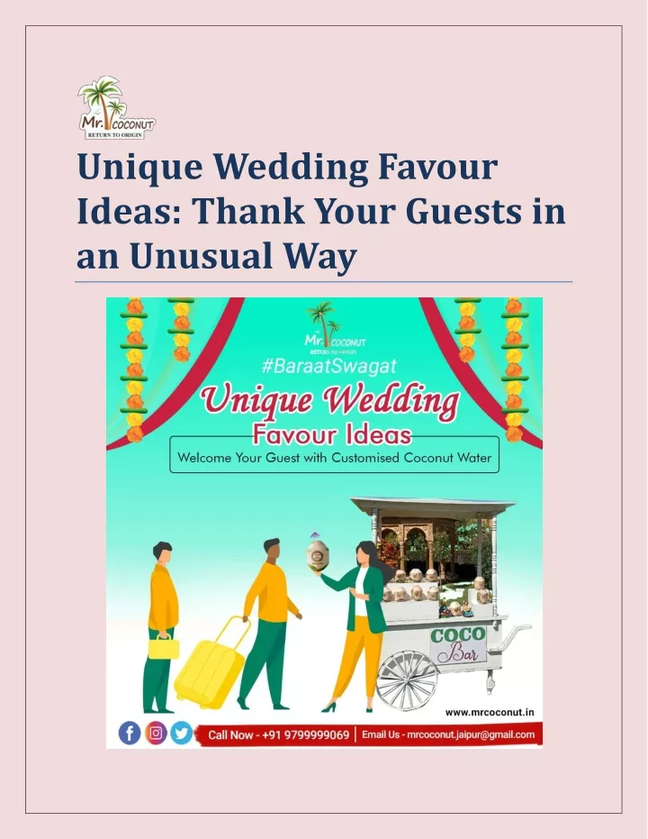 unique wedding favour ideas thank your guests