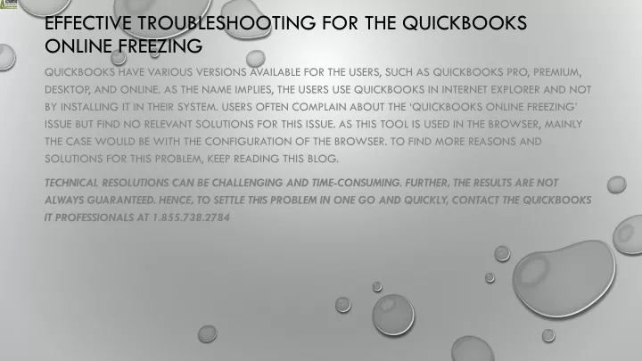 effective troubleshooting for the quickbooks online freezing