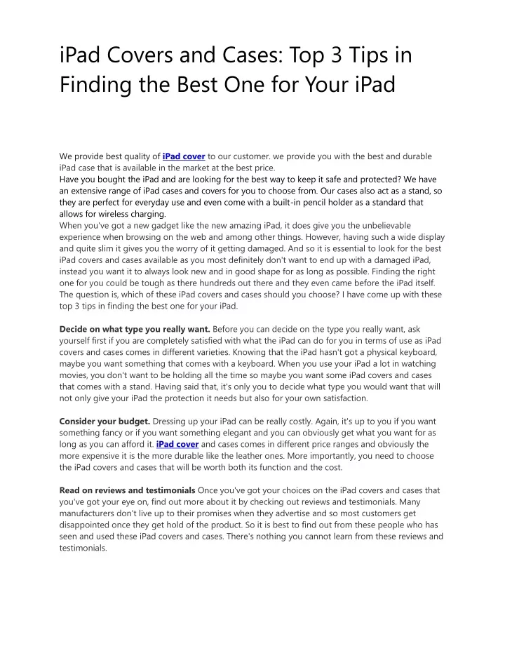 ipad covers and cases top 3 tips in finding