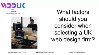 what factors should you consider when selecting a uk web design firm