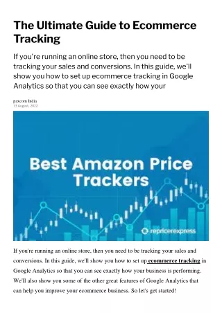 The Ultimate Guide to Ecommerce Tracking