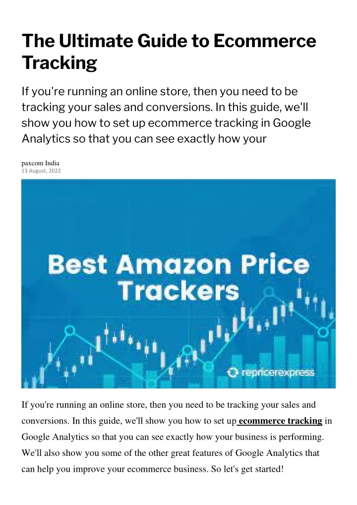 the ultimate guide to ecommerce tracking
