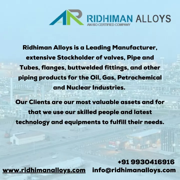 ridhiman allo y s is a leading manufacturer
