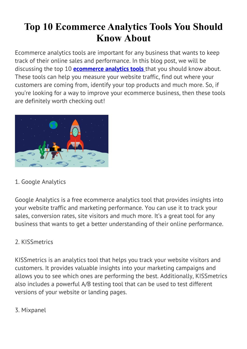 PPT - Top 10 Ecommerce Analytics Tools You Should Know About PowerPoint ...