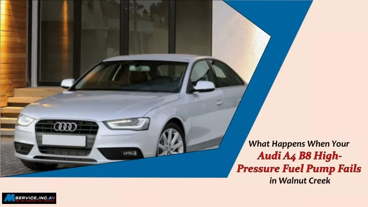 what happens when your audi a4 b8 high pressure