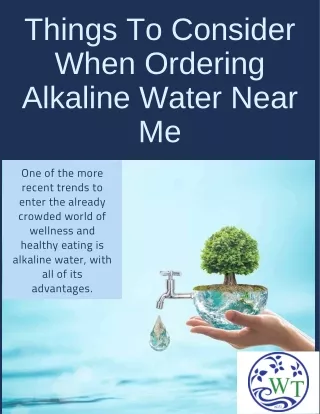 Seeking For Alkaline Water Near Me