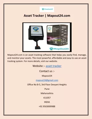 asset tracker mapout24 com