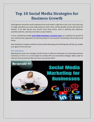 Top 10 Social Media Strategies for Business Growth