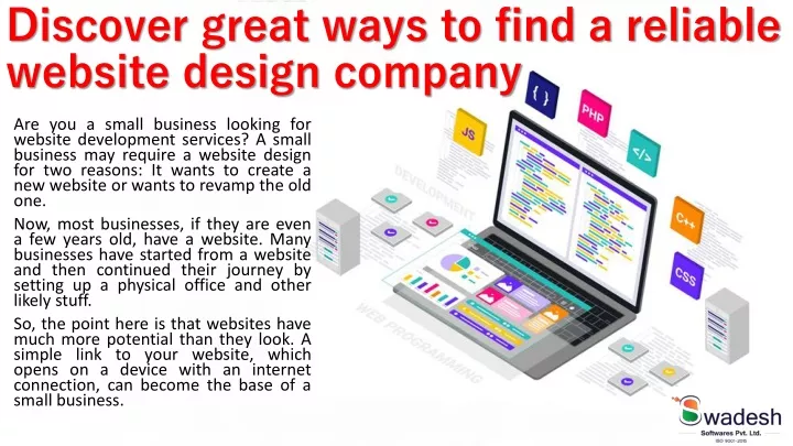 discover great ways to find a reliable website design company