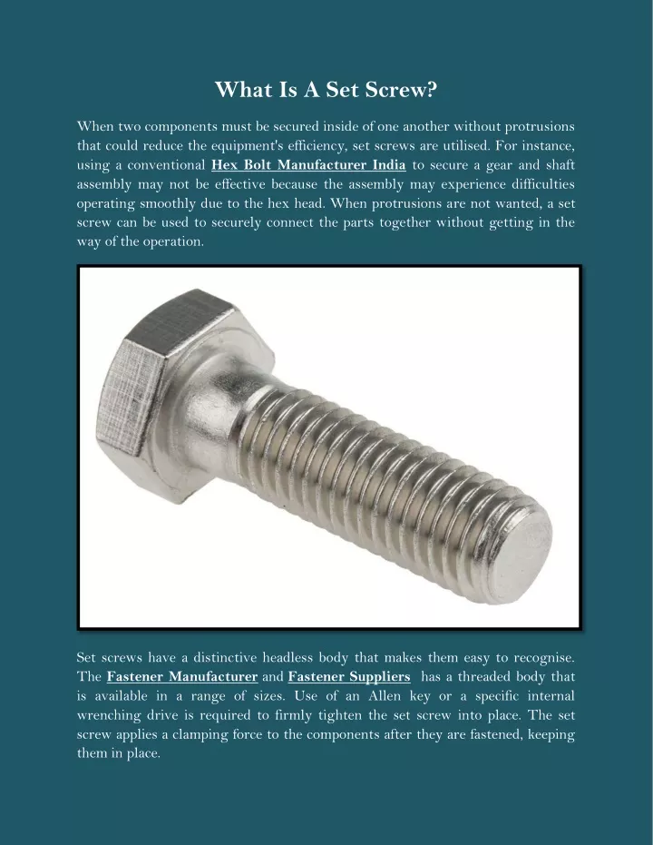what is a set screw