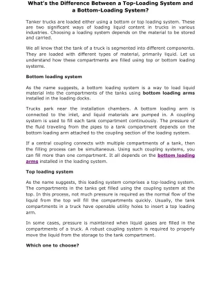 what s the difference between a top loading