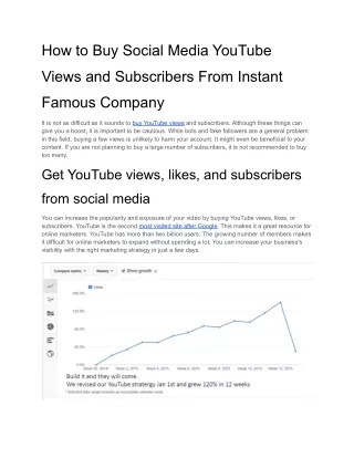 How to Buy Social Media YouTube Views and Subscribers From Instant Famous Company
