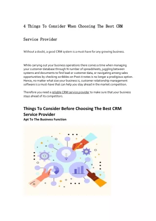 4 Things To Consider When Choosing The Best CRM Service Provider | GlazeCRM