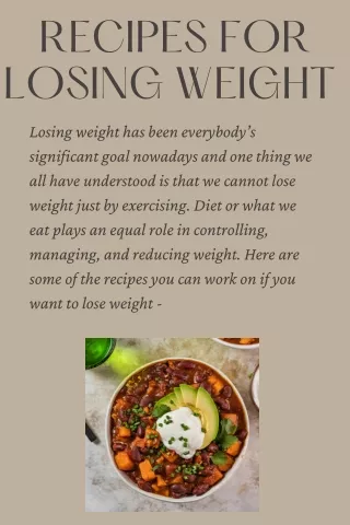 recipes for losing weight