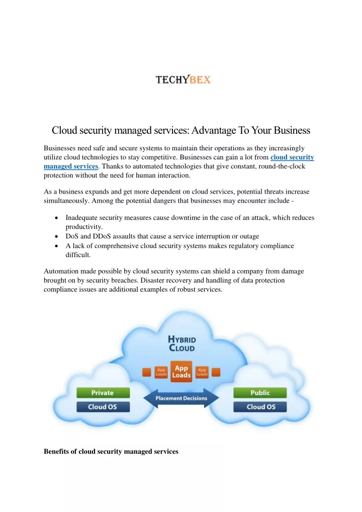 cloud security managed services advantage to your