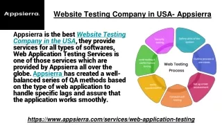 web site testing company in usa appsierra