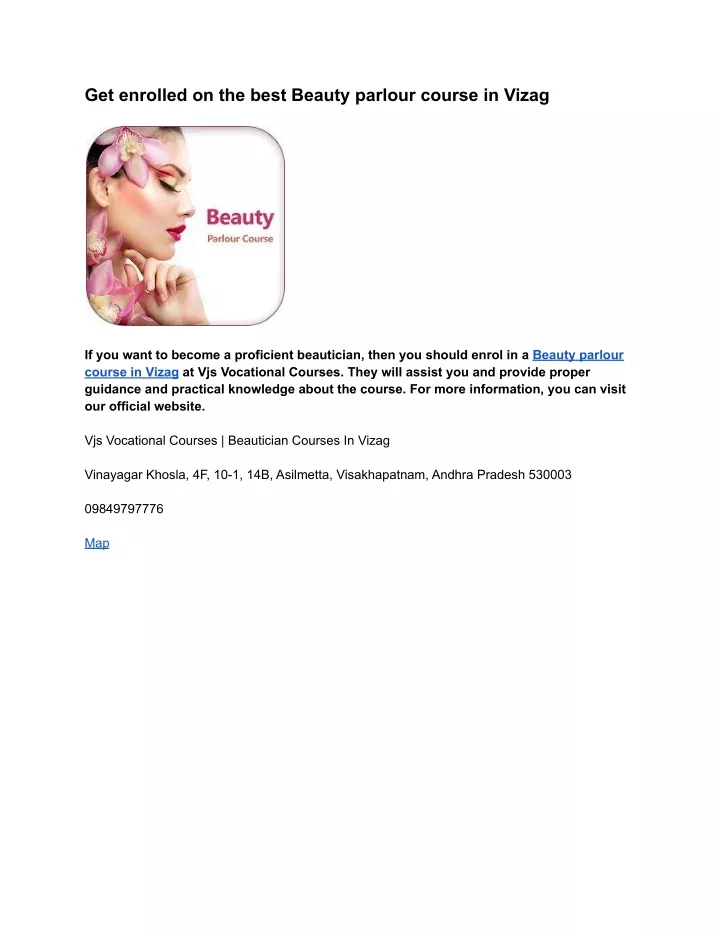 get enrolled on the best beauty parlour course