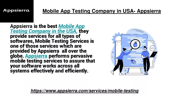 mobile app testing company in usa appsierra