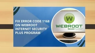 Fix Error code 1168 on web root internet security plus program-Basicsprotection