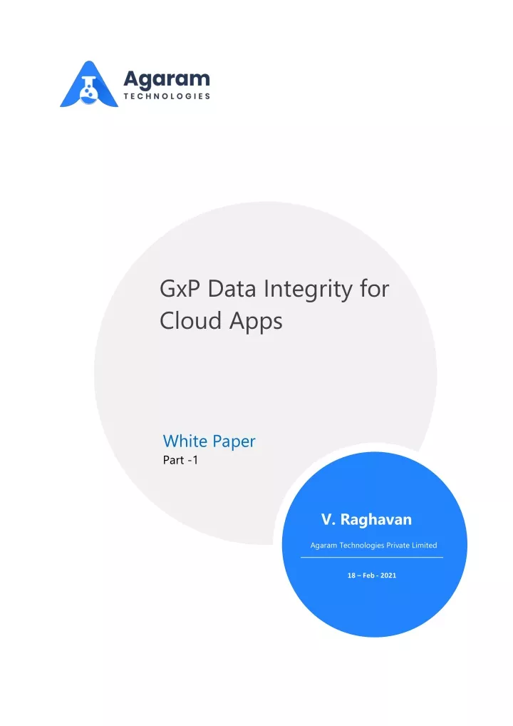 gxp data integrity for cloud apps