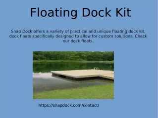 Floating Dock System