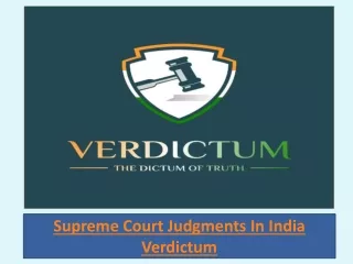 Weekly Updates Court Judgments in India