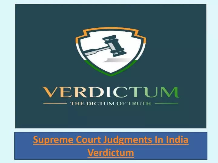supreme court judgments in india verdictum