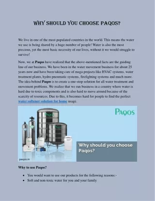 water softener solution for home
