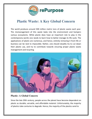plastic waste a key global concern