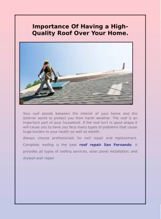 The Main Purpose Of The Roof