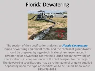 Florida Dewatering