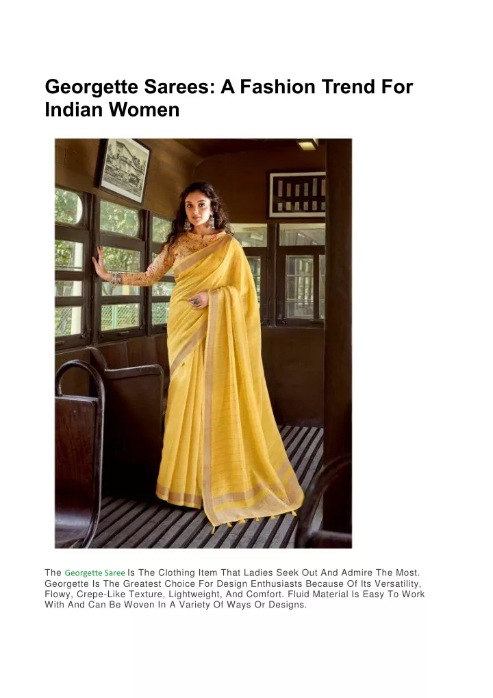 georgette sarees a fashion trend for indian women