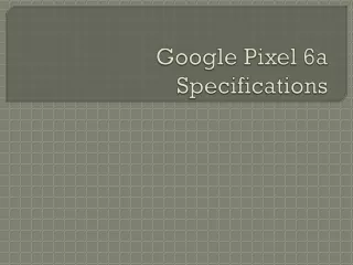 google pixel 6a specifications